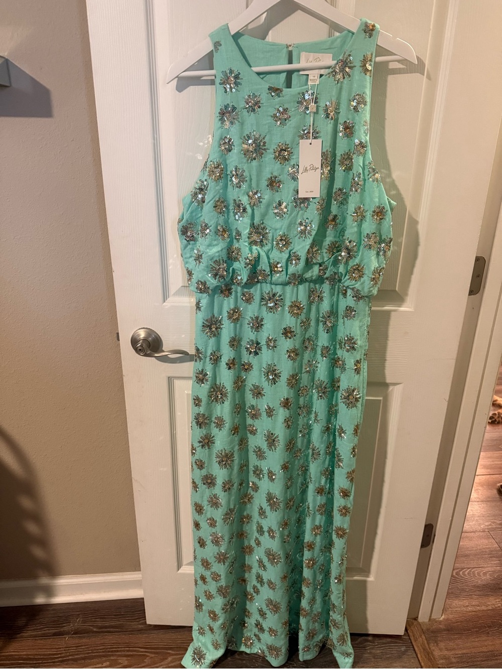Brand New w/ Tags! Lilly Pulitzer Teonna Beaded Maxi Dress! Size: 12 Retail $498 - Picture 2 of 12